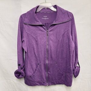 Liz Wear Grandmacore Zip Jacket Cottagecore Cozy Layer L